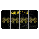 California Black Cut License Plate Strips (Set of 8) Surfboard