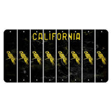 California Black Cut License Plate Strips (Set of 8) Parrot
