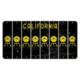 California Black Cut License Plate Strips (Set of 8) Grill