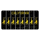 California Black Cut License Plate Strips (Set of 8) Butterfly