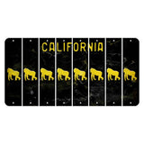 California Black Cut License Plate Strips (Set of 8) Gorilla