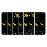 California Black Cut License Plate Strips (Set of 8) Kangaroo