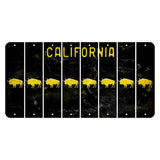 California Black Cut License Plate Strips (Set of 8) Buffalo