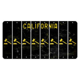 California Black Cut License Plate Strips (Set of 8) Gavel