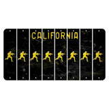 California Black Cut License Plate Strips (Set of 8) Softball Batter