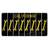 California Black Cut License Plate Strips (Set of 8) Wrecking Ball Crane