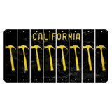 California Black Cut License Plate Strips (Set of 8) Hammer