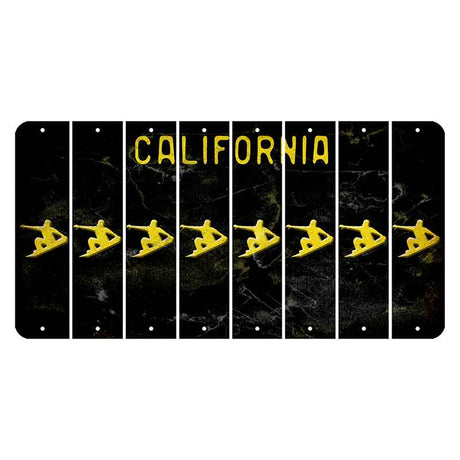 California Black Cut License Plate Strips (Set of 8) Zodiac Sign - Virgo