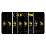 California Black Cut License Plate Strips (Set of 8) Zodiac Sign - Gemini