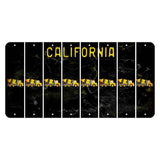 California Black Cut License Plate Strips (Set of 8) Cement Truck