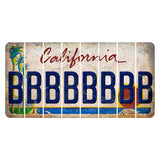 California Coastline Cut License Plate Strips (Set of 8) B