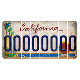 California Coastline Cut License Plate Strips (Set of 8) 0