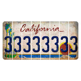 California Coastline Cut License Plate Strips (Set of 8) 3