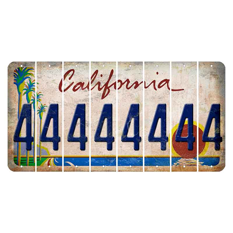 California Coastline Cut License Plate Strips (Set of 8) 4