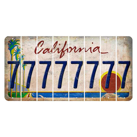 California Coastline Cut License Plate Strips (Set of 8) 7
