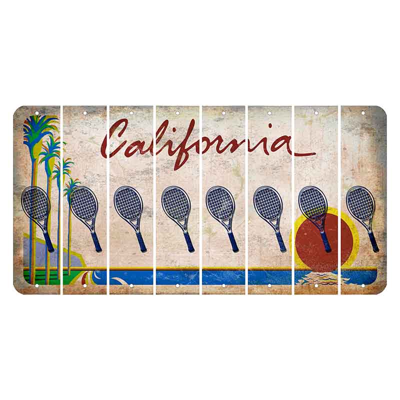 California Coastline Cut License Plate Strips (Set of 8) Teacher Apple
