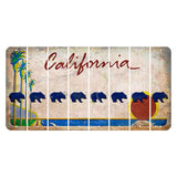 California Coastline Cut License Plate Strips (Set of 8) Bear