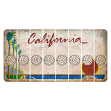 California Coastline Cut License Plate Strips (Set of 8) Trophy
