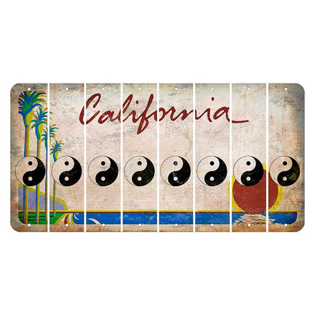 California Coastline Cut License Plate Strips (Set of 8) X Controller
