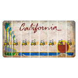 California Coastline Cut License Plate Strips (Set of 8) Forklift