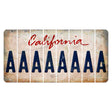 California White Cut License Plate Strips (Set of 8) A