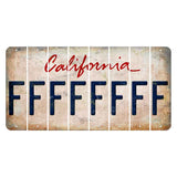 California White Cut License Plate Strips (Set of 8) F