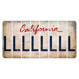 California White Cut License Plate Strips (Set of 8) L