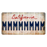 California White Cut License Plate Strips (Set of 8) M