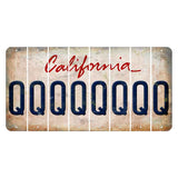 California White Cut License Plate Strips (Set of 8) Q