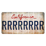 California White Cut License Plate Strips (Set of 8) R