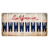 California White Cut License Plate Strips (Set of 8) W
