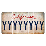 California White Cut License Plate Strips (Set of 8) Y