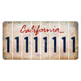 California White Cut License Plate Strips (Set of 8) 1