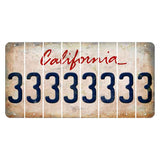 California White Cut License Plate Strips (Set of 8) 3
