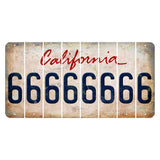 California White Cut License Plate Strips (Set of 8) 6