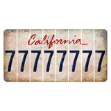 California White Cut License Plate Strips (Set of 8) 7