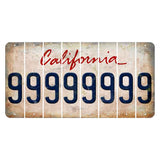 California White Cut License Plate Strips (Set of 8) 9
