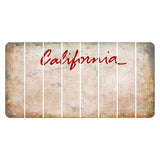 California White Cut License Plate Strips (Set of 8) Blank