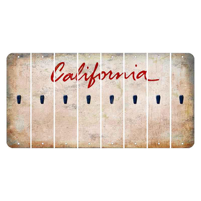 California White Cut License Plate Strips (Set of 8) Apostrophe