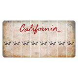 California White Cut License Plate Strips (Set of 8) Dog