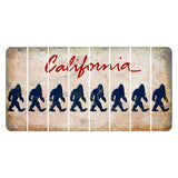 California White Cut License Plate Strips (Set of 8) Bigfoot
