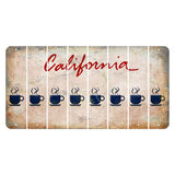 California White Cut License Plate Strips (Set of 8) Coffee Mug