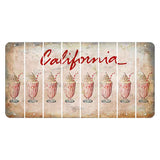 California White Cut License Plate Strips (Set of 8) Milkshake