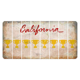 California White Cut License Plate Strips (Set of 8) Trophy