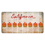 California White Cut License Plate Strips (Set of 8) Campfire
