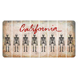 California White Cut License Plate Strips (Set of 8) Skeleton