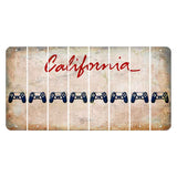 California White Cut License Plate Strips (Set of 8) PS Controller