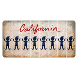 California White Cut License Plate Strips (Set of 8) Elf