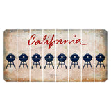 California White Cut License Plate Strips (Set of 8) Grill