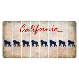 California White Cut License Plate Strips (Set of 8) Gorilla